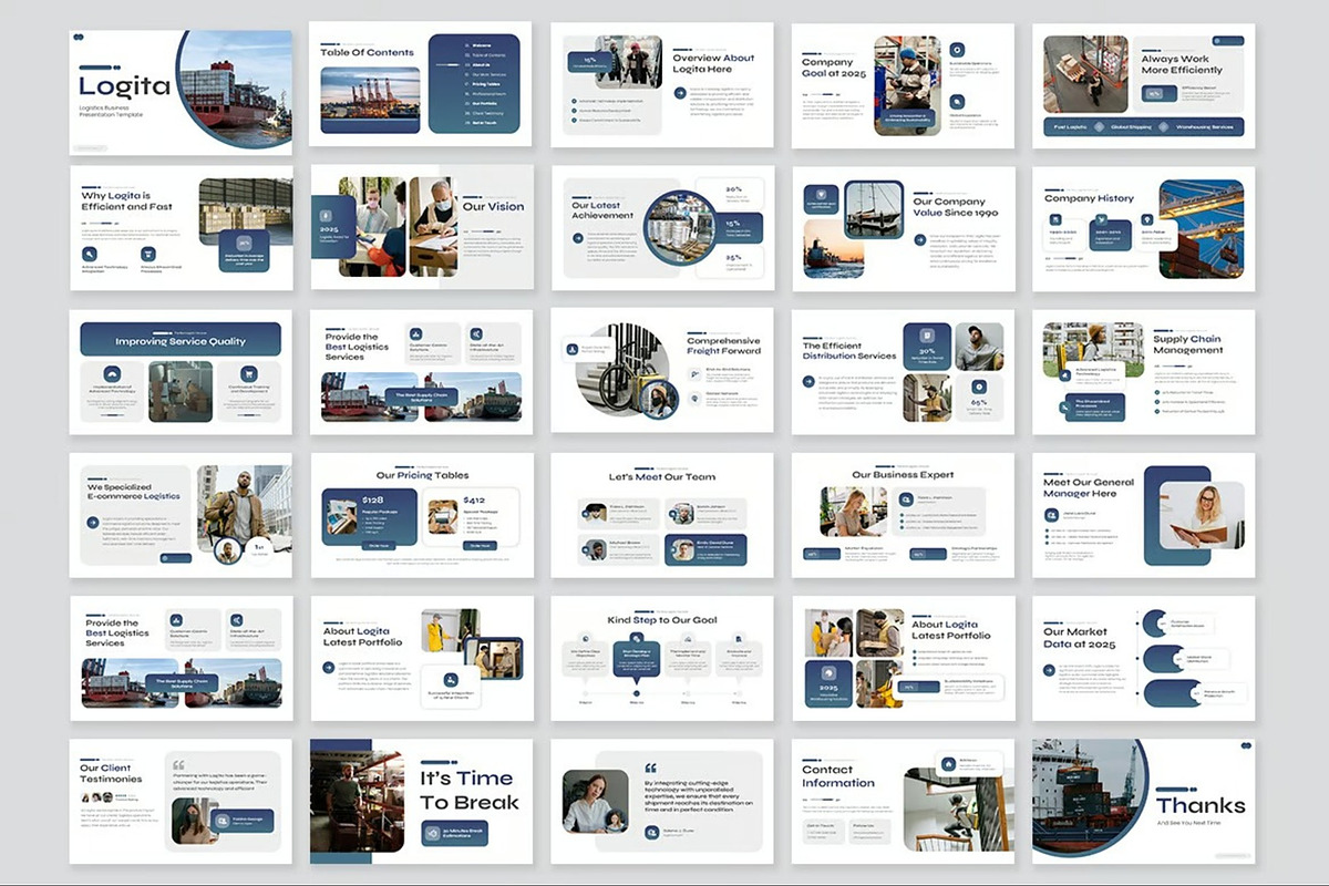 Logistics Keynote Templates, a Presentation Template by Fit-tee (Photo 4 of 10)