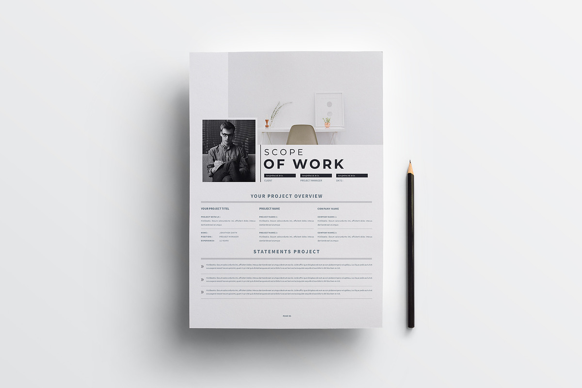 Scope Of Work | MS Word & Indesign, a Stationery Template by obayes (Photo 2 of 4)