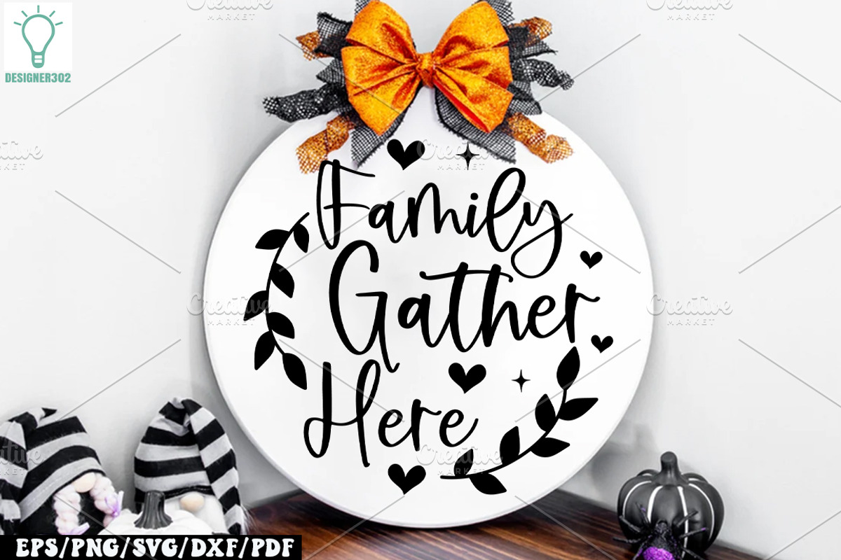 Fall Round Door hanger SVG Bundle, a Graphic by Designer302 (Photo 7 of 23)
