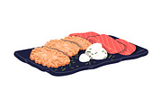 Yummy American pancake stacks set, a Food Illustration by Good Studio (Thumbnail 10 of 11)