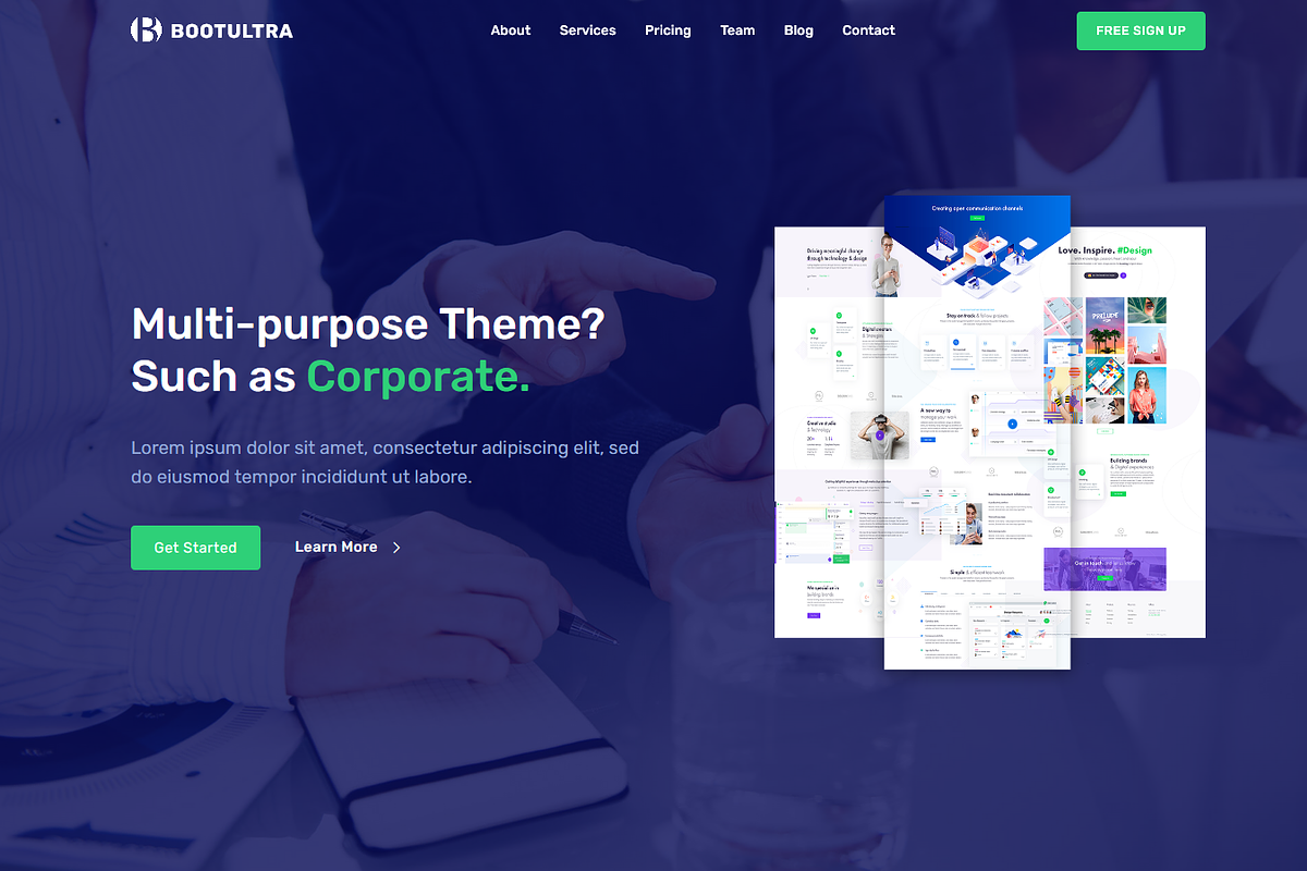 Bootultra - Landing Page Template, a Landing Page Template by Script Eden (Photo 4 of 11)