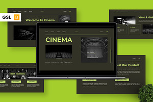 Cinema - Movie Google Slide, a Presentation Template by Deepslide Studio