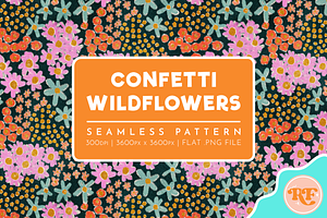 Confetti Wildflowers Ditsy Pattern