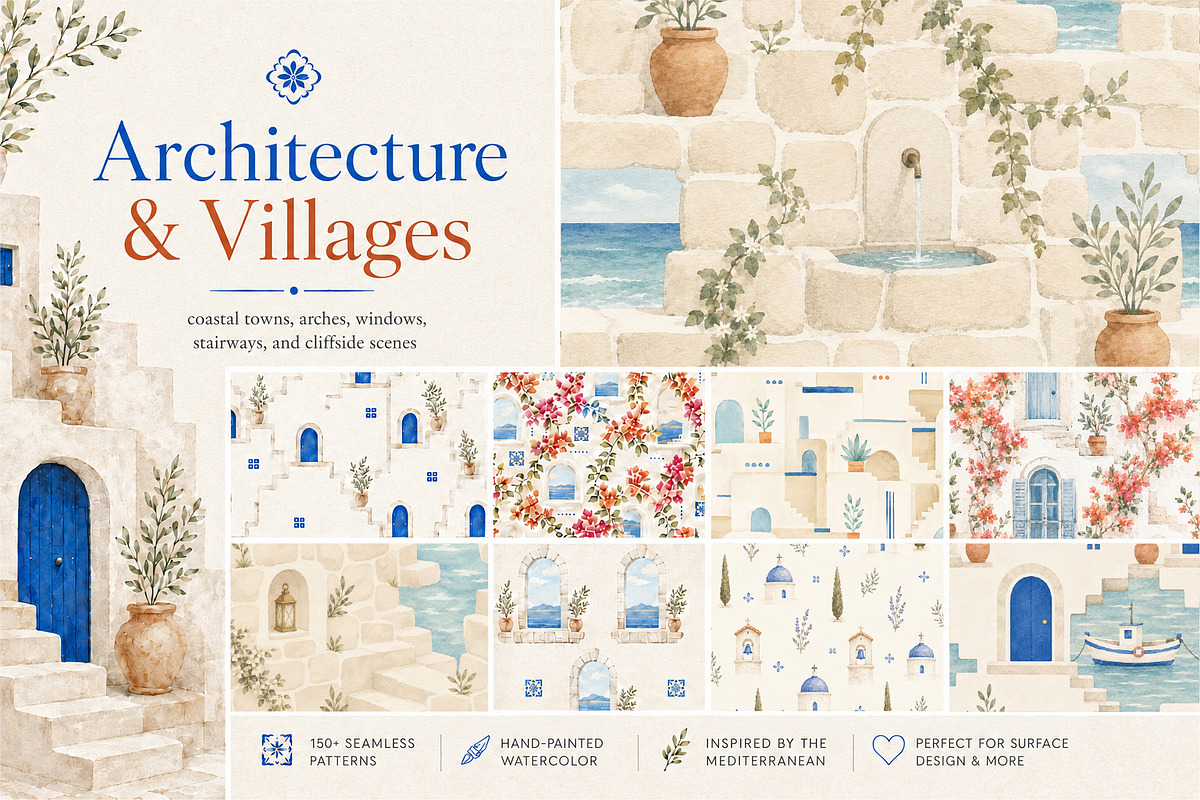 Mediterranean Pattern Collection, a Pattern Graphic by Bnick (Photo 4 of 8)