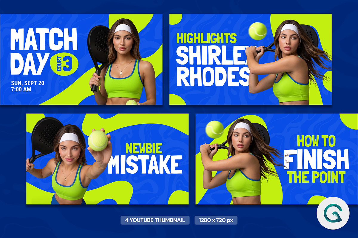 Padel Social Media Canva Templates, a Social Media Template by Geelator Studio (Photo 4 of 4)