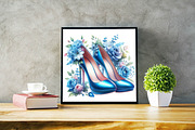 Blue High Heels with Beautiful Flow, an Illustration by SVGArt (Thumbnail 7 of 7)