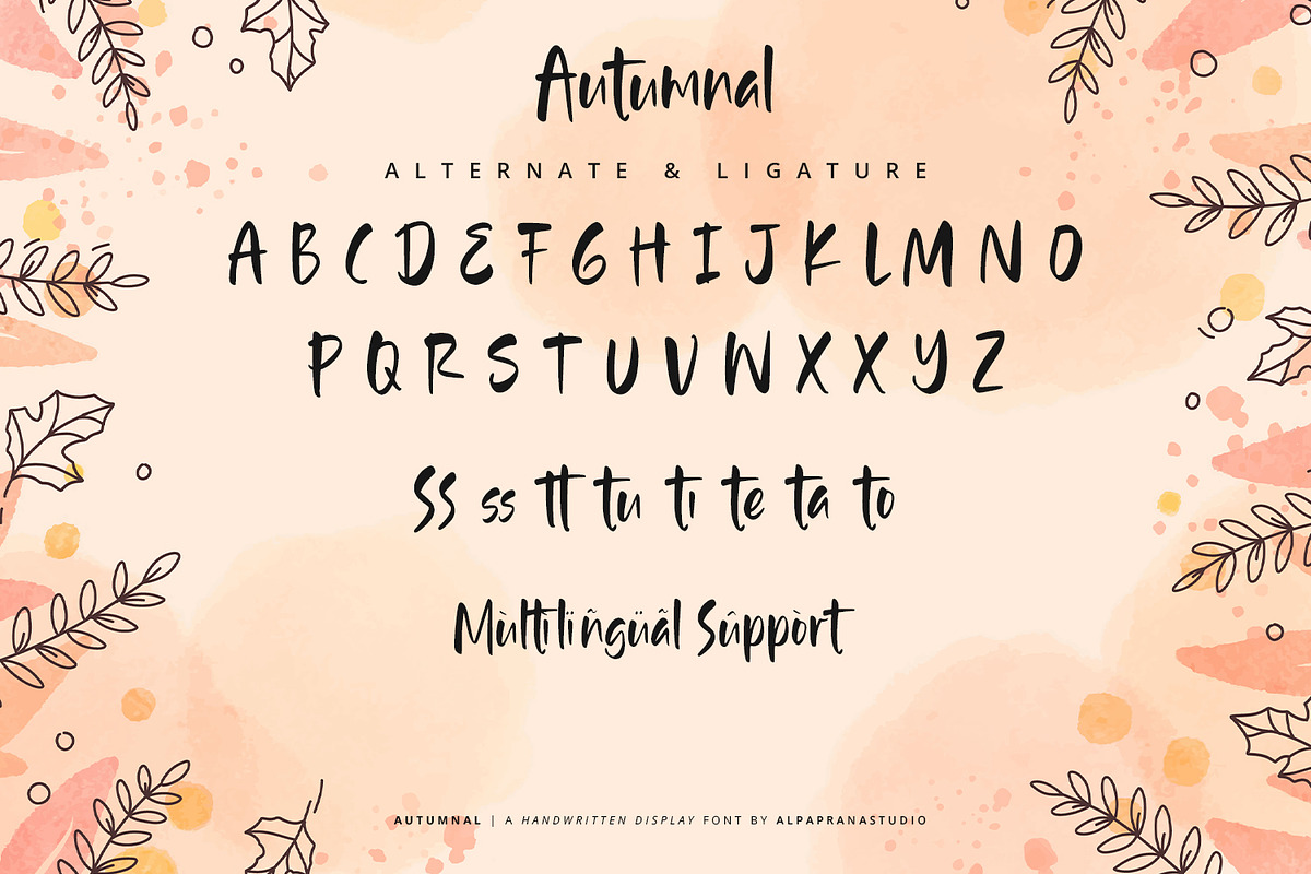 Autumnal - Handwritten Font, a Script Font by Alpaprana (Photo 9 of 10)