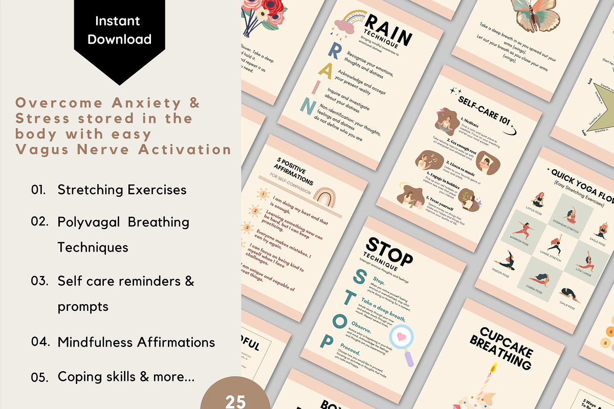 Stress Management Exercises- PDF, a Design Template by GolokaTherapy (Photo 1 of 9)