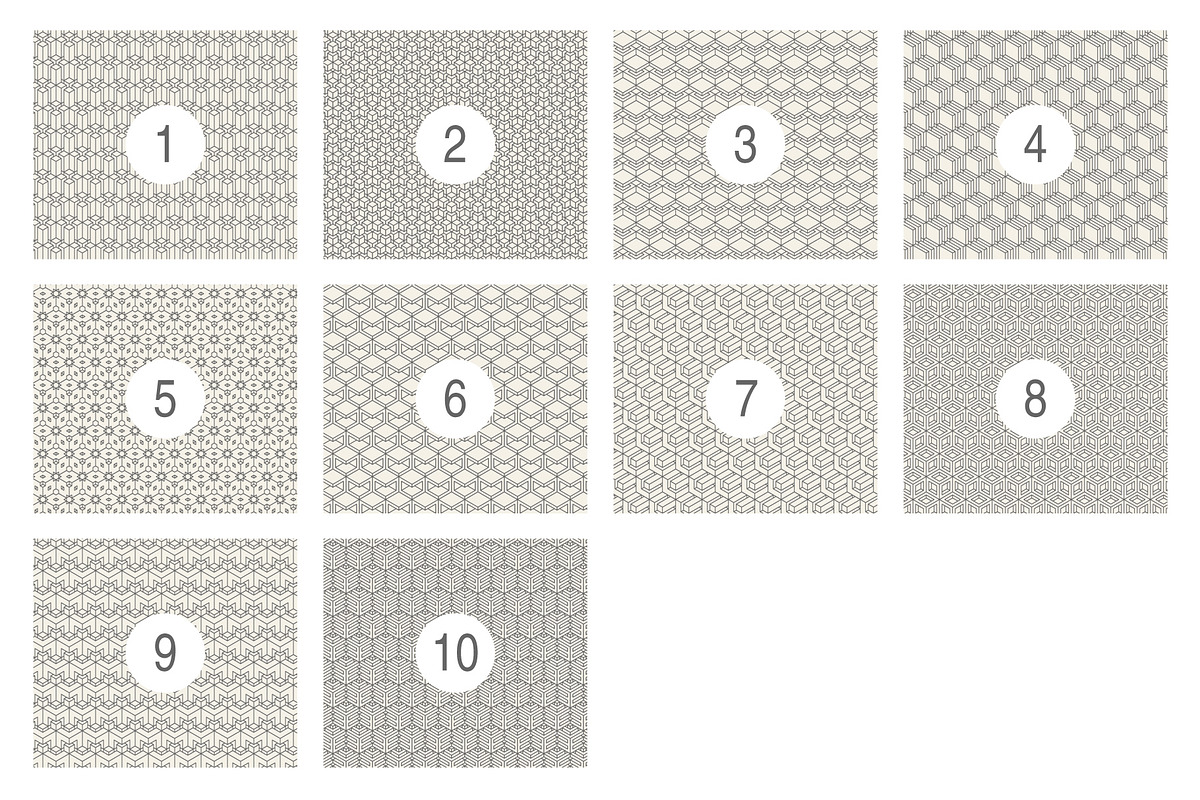 Geometric Vector Patterns, a Pattern Graphic by Plaid4You (Photo 2 of 7)