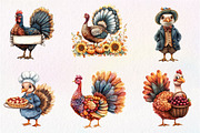Thanksgiving Turkey Clipart, an Illustration by CreationArt (Thumbnail 5 of 9)