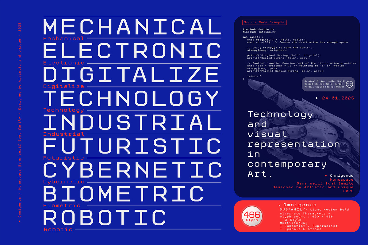 Omnigenus - Monospace Sans serif, a Sans Serif Font by Artistic & Unique (Photo 7 of 15)