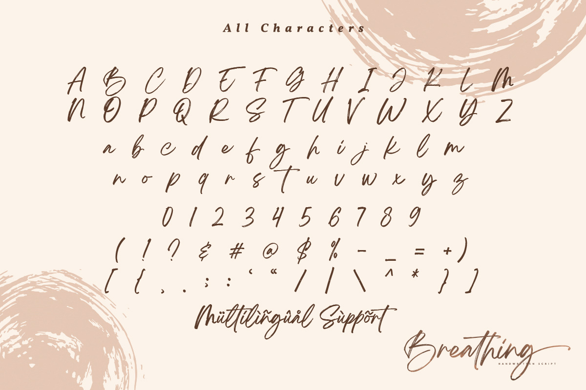 Breathing - Beautiful Brush Font, a Script Font by din-studio.com (Photo 15 of 15)
