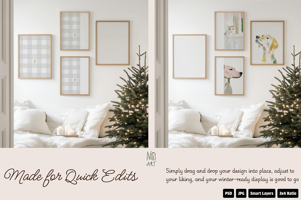 Winter Time Frame Mockup, a Household Mockup by NikiArts (Photo 7 of 17)