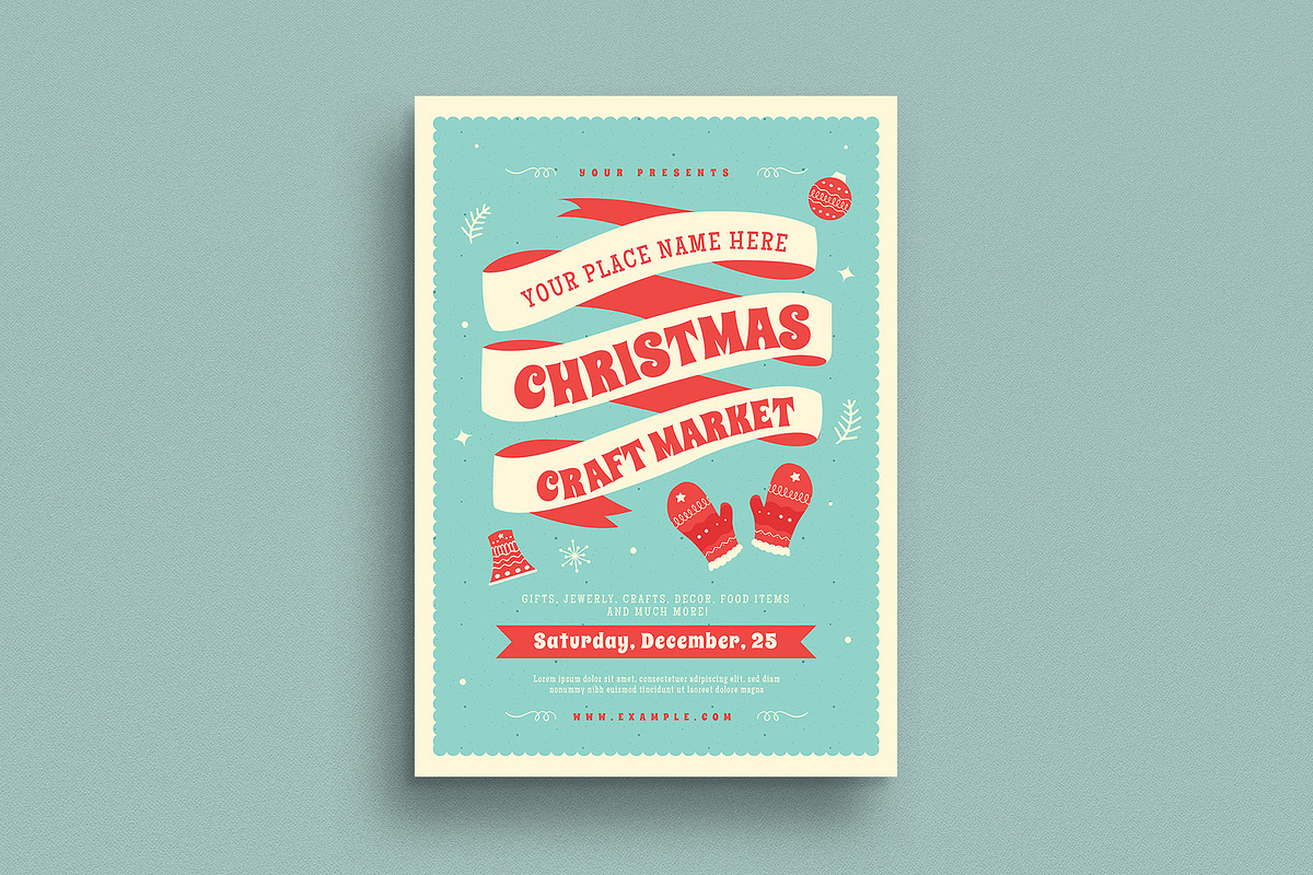Christmas Craft Market Flyer, a Flyer Template by Guuver (Photo 1 of 3)