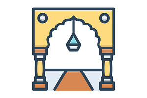 Arch gate color icon, a Duotone Icon by Creative priyanka