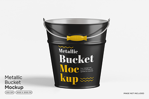 Metallic Bucket Mockup, a Household Mockup by Permadi Creative