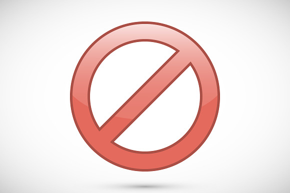 Red Prohibition Sign Icon