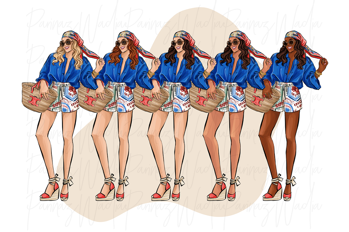 Fashion girls 54 clipart png, a Person Illustration by Parinaz Wadia Design (Photo 7 of 9)