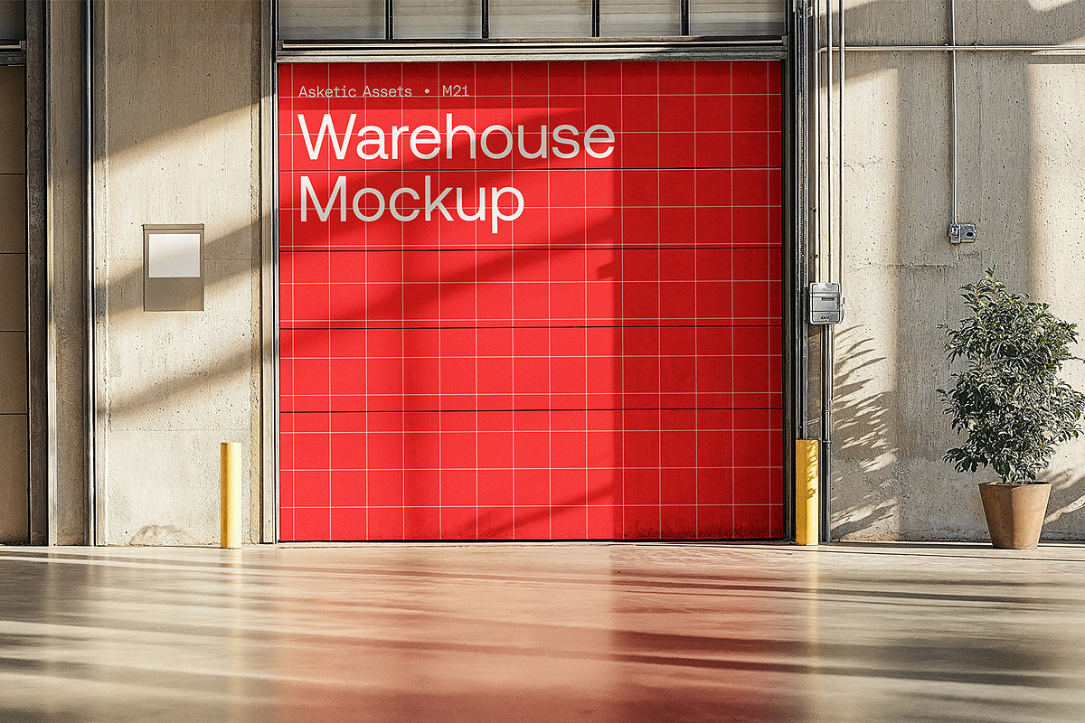 Warehouse Door Mockup M21, an Advertising Mockup by Asketic (Photo 1 of 4)