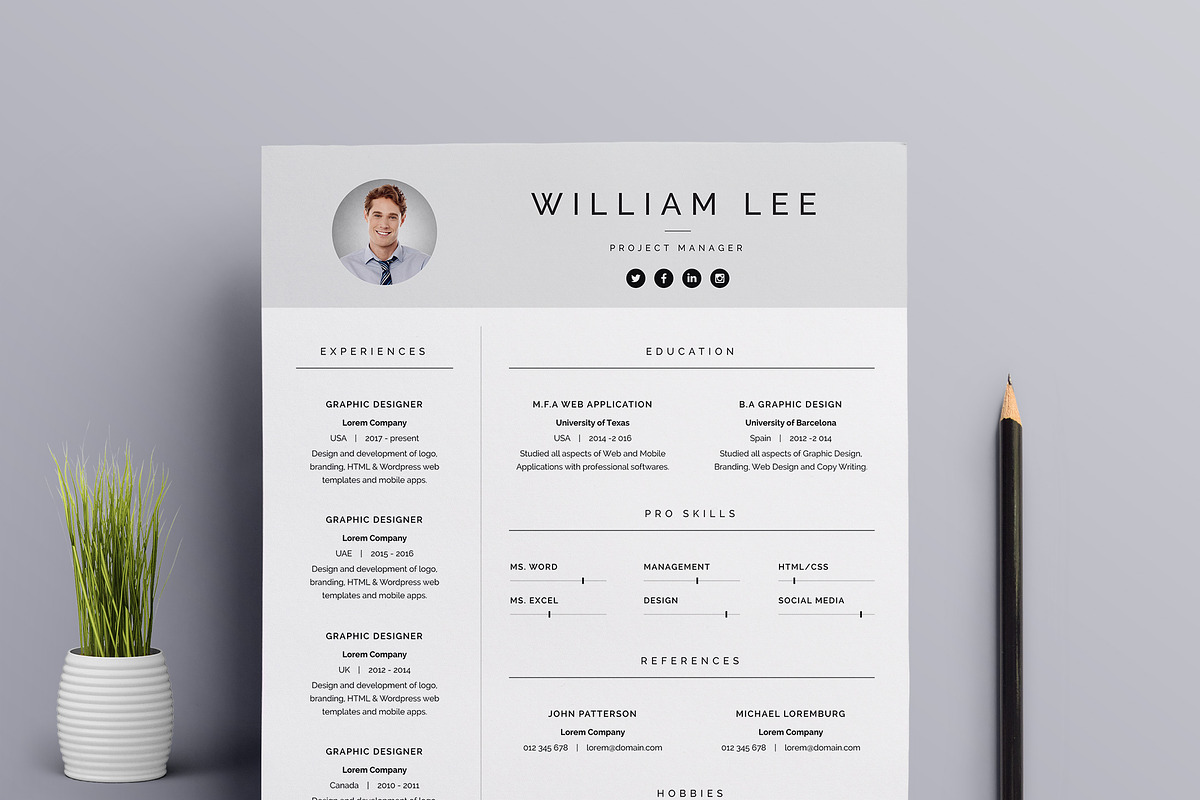 Creative Resume, a Resume Template by GraphicaShop (Photo 1 of 6)