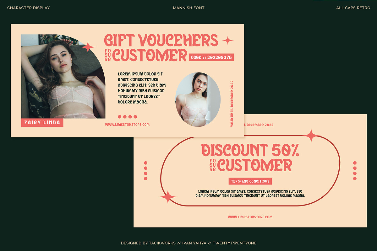Mannish All Caps Retro Display Font, a Slab Serif Font by Wortfice (Photo 6 of 11)
