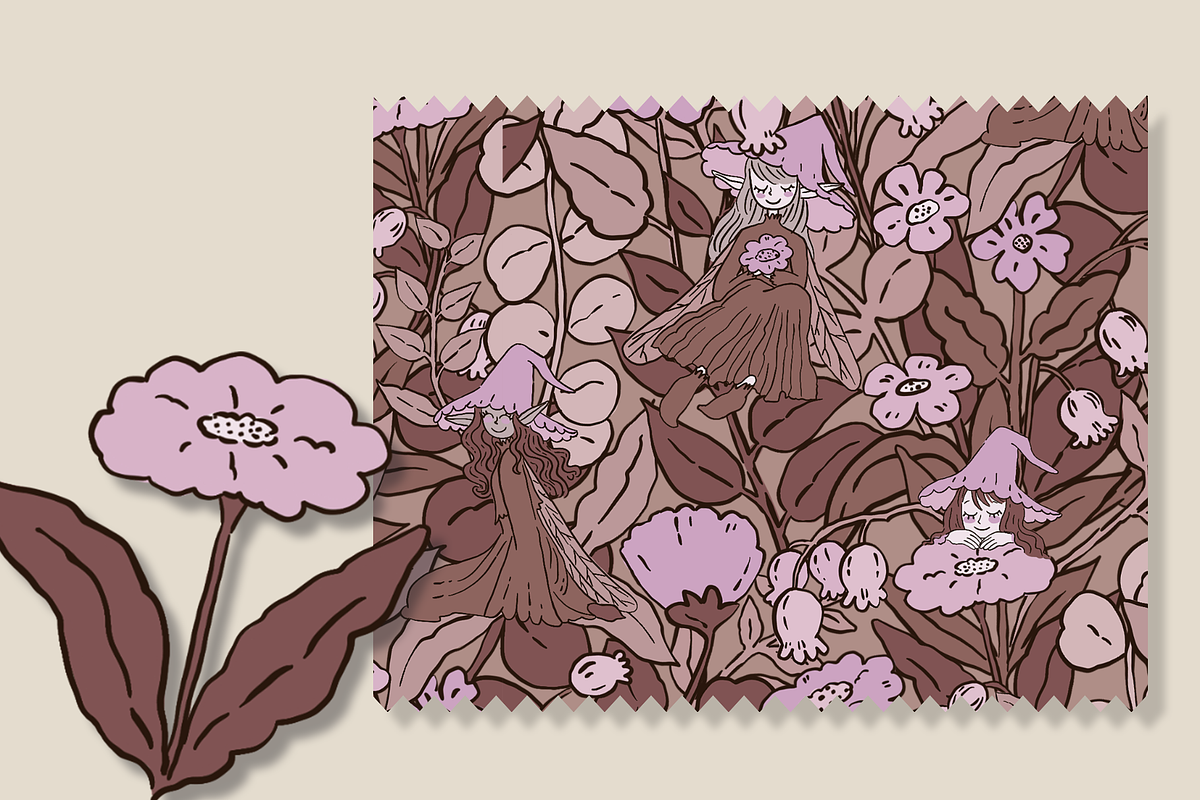 Green Camouflage Fairies Pattern, a Pattern Graphic by Lady Bruniere Design (Photo 7 of 14)