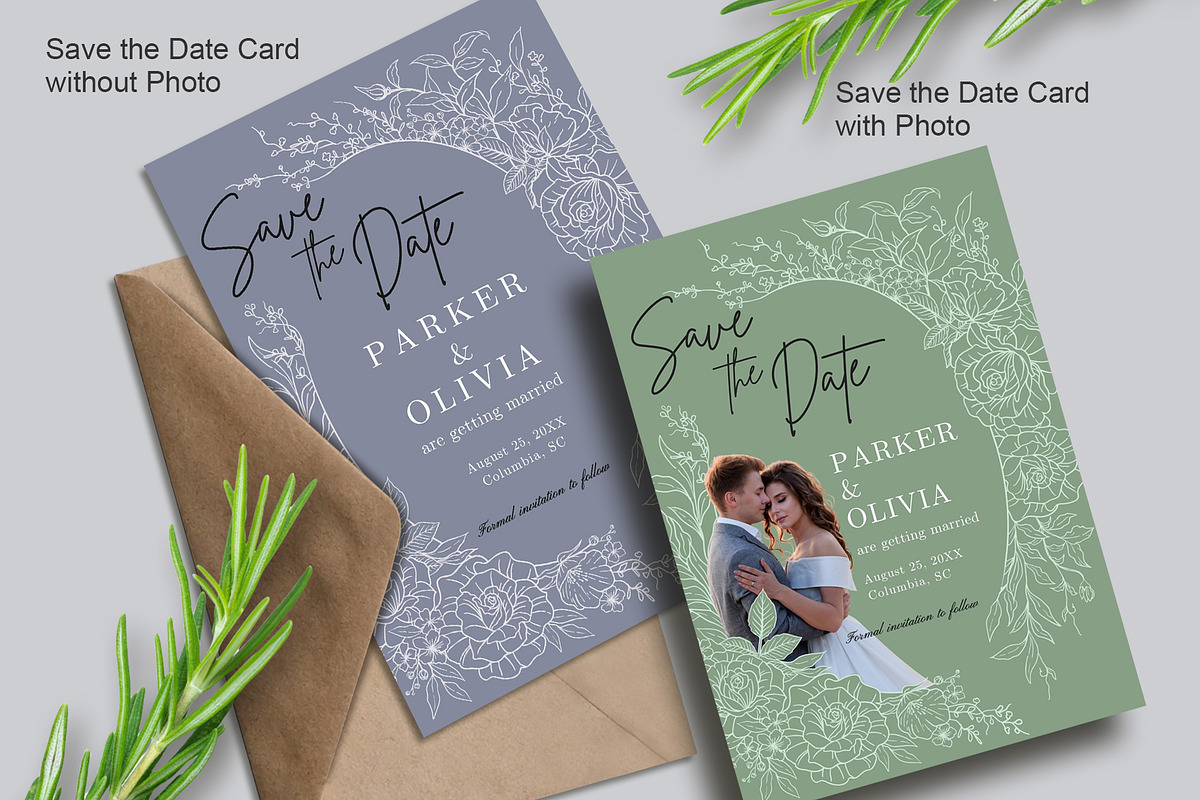 Rose Save the Date Template, an Invitation Template by Shwet Art (Photo 3 of 7)
