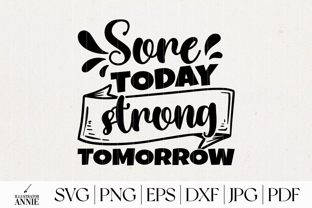 Workout SVG Quote Bundle, an Object Graphic by IllustratorAnnie (Photo 5 of 5)