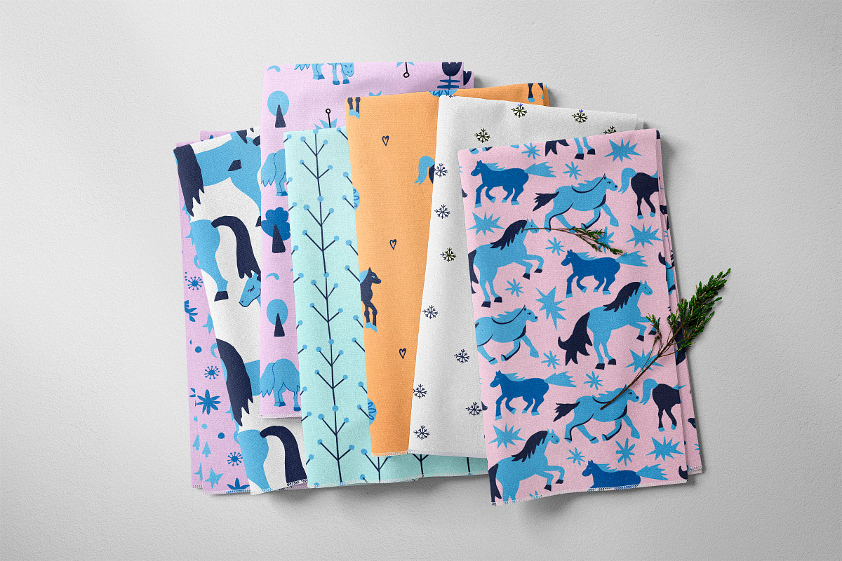 Christmas horse pattern, a Pattern Graphic by Lucyinyourheart (Photo 7 of 10)