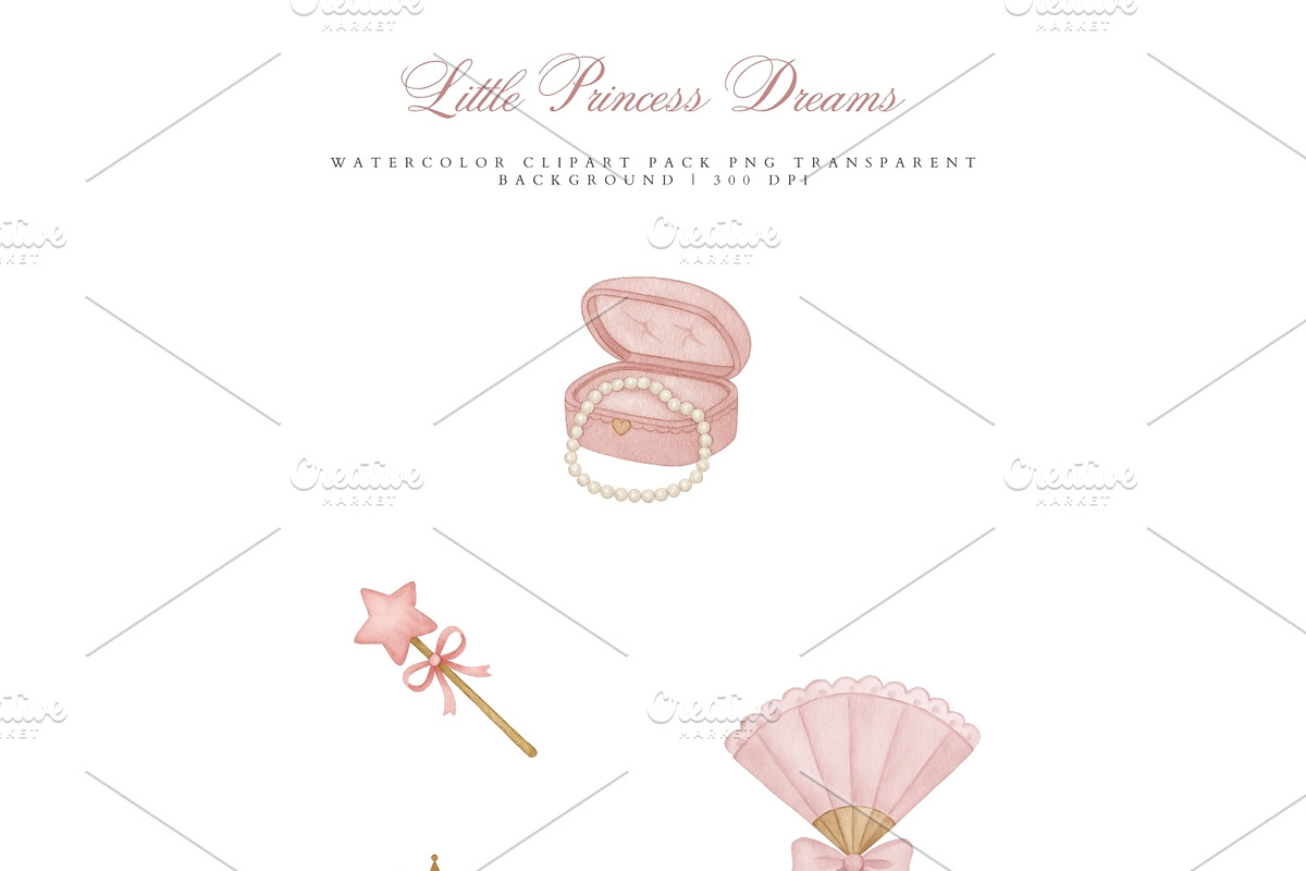 Watercolor Little Princess Clipart, an Illustration by Pati Paints (Photo 5 of 12)