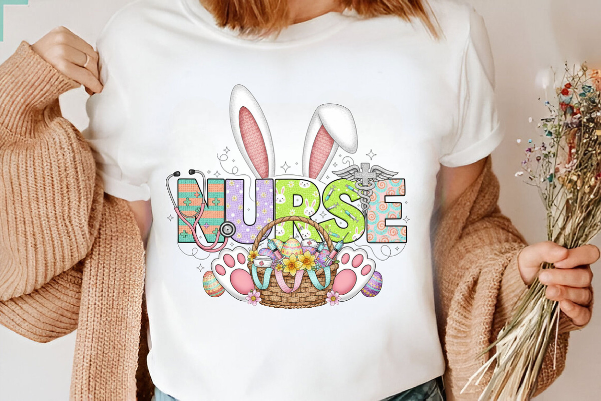 Happy Easter Nurse Sublimation Png, an Illustration by Designking (Photo 2 of 6)
