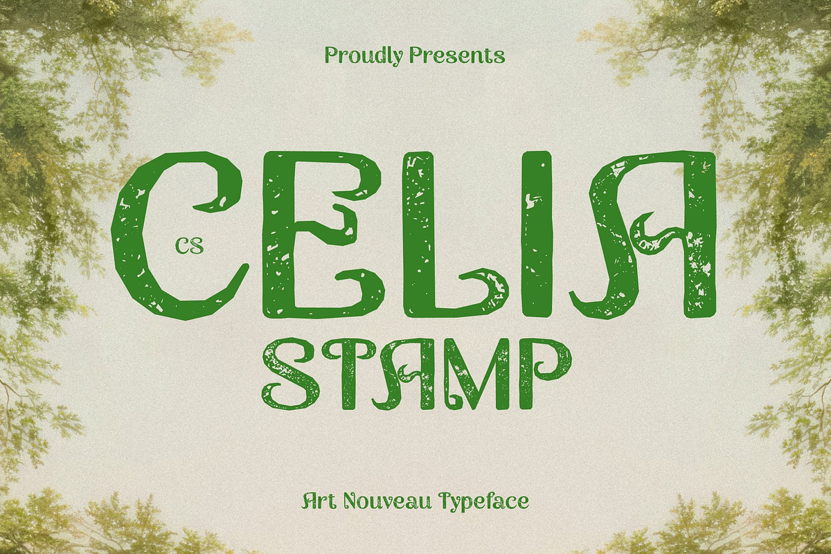 CS Celia Stamp, a Sans Serif Font by Craft Supply Co. (Photo 1 of 8)