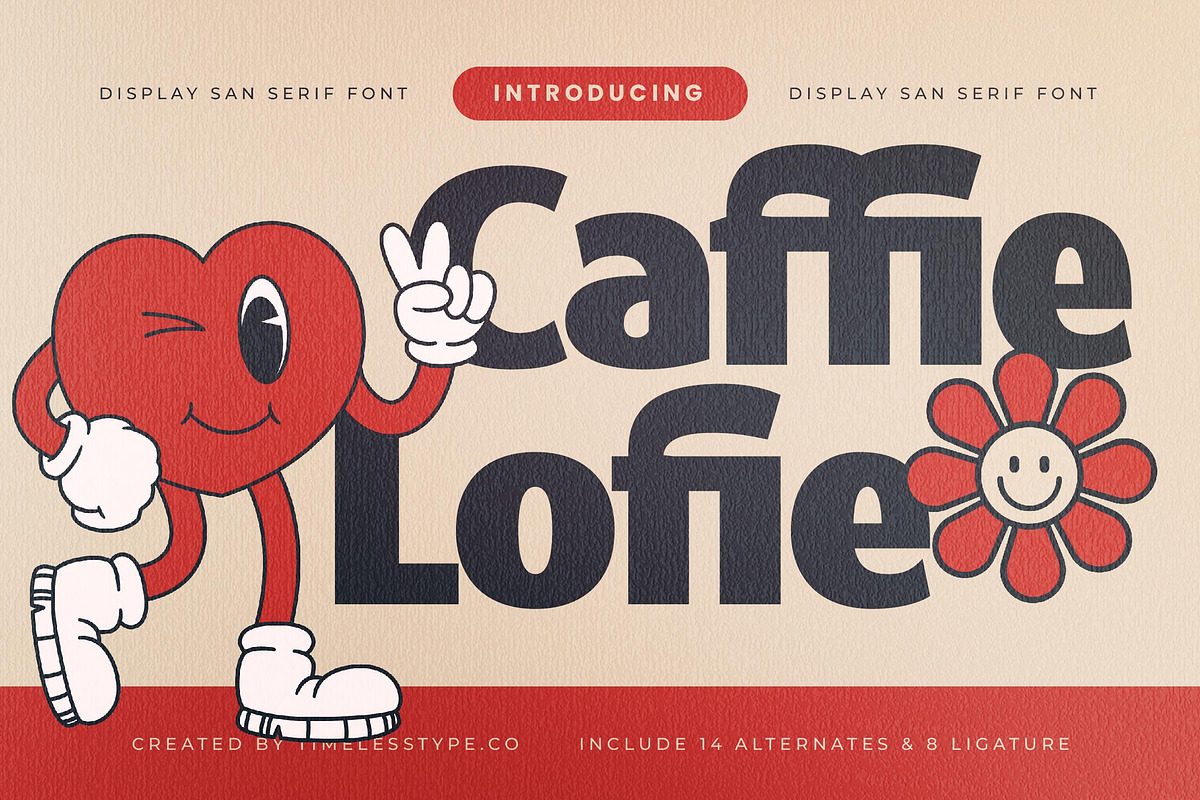 Caffie Lofie Retro Sans Serif, a Serif Font by timelesstype.co (Photo 1 of 20)