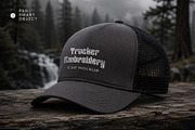 Trucker Embroidery Cap Mockup, a Hat Mockup by studiogstock (Thumbnail 1 of 2)