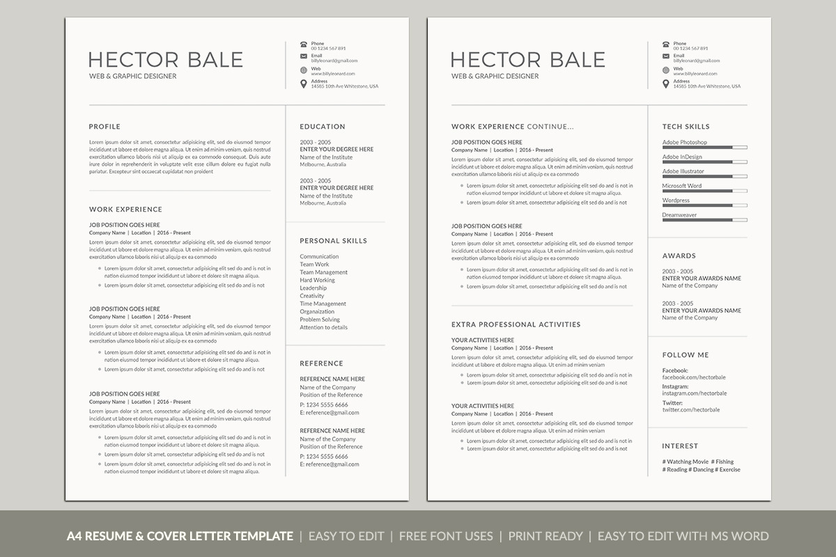 Resume/CV, a Resume Template by deviserpark (Photo 4 of 6)