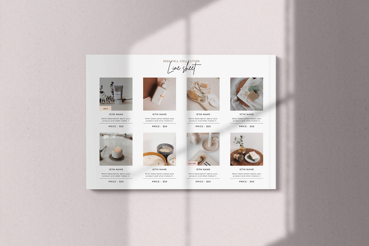 Wholesale Line sheet Canva Template, a Flyer Template by Hellohastore (Photo 7 of 10)