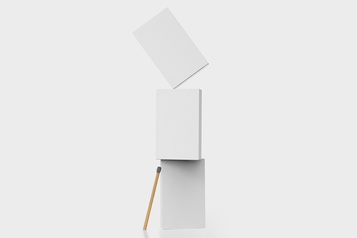 3d Stacked Matchboxes Mockup, a Print Template by The Rose Project (Photo 3 of 3)