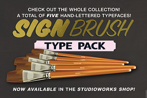 Sign Brush Regular Display Type