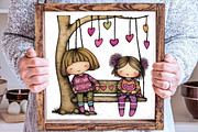 Couple Hand Drawn Valentine Clipart, an Illustration by SinaCreation (Thumbnail 6 of 7)