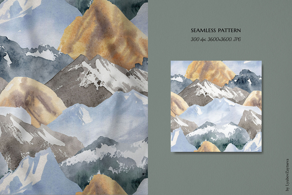 watercolor landscape creator clipart, a Decorative Illustration by LyubovZaytseva (Photo 23 of 27)