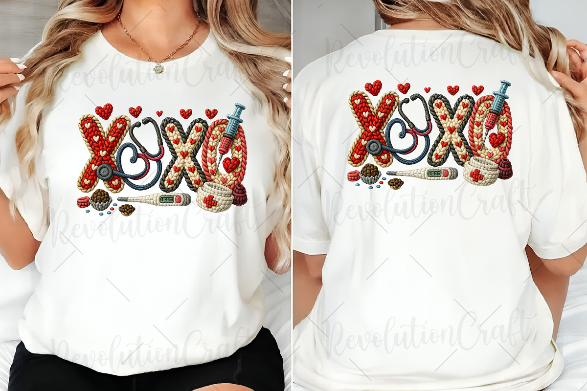 Faux Crochet Valentine XOXO Nurse Pn, an Illustration by OK Design (Photo 4 of 6)