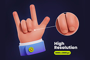 Hand Gestures 3D Icons, an Object 3D Model by Rakata Studio (Thumbnail 3 of 7)