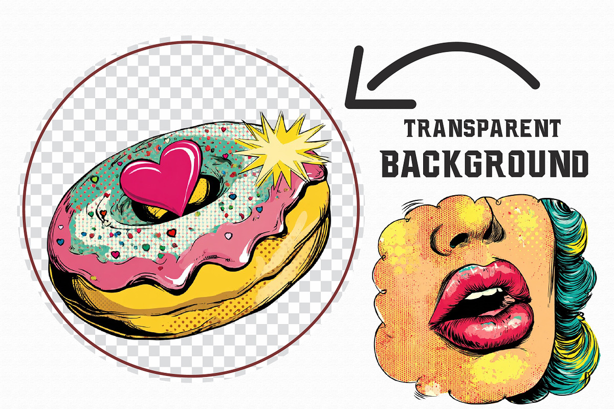 Pop Art Valentine Clipart, an Illustration by Libby Wishes (Photo 3 of 9)