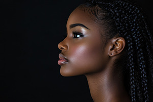 Closeup of a young Black woman, a Photo by Pavel_design