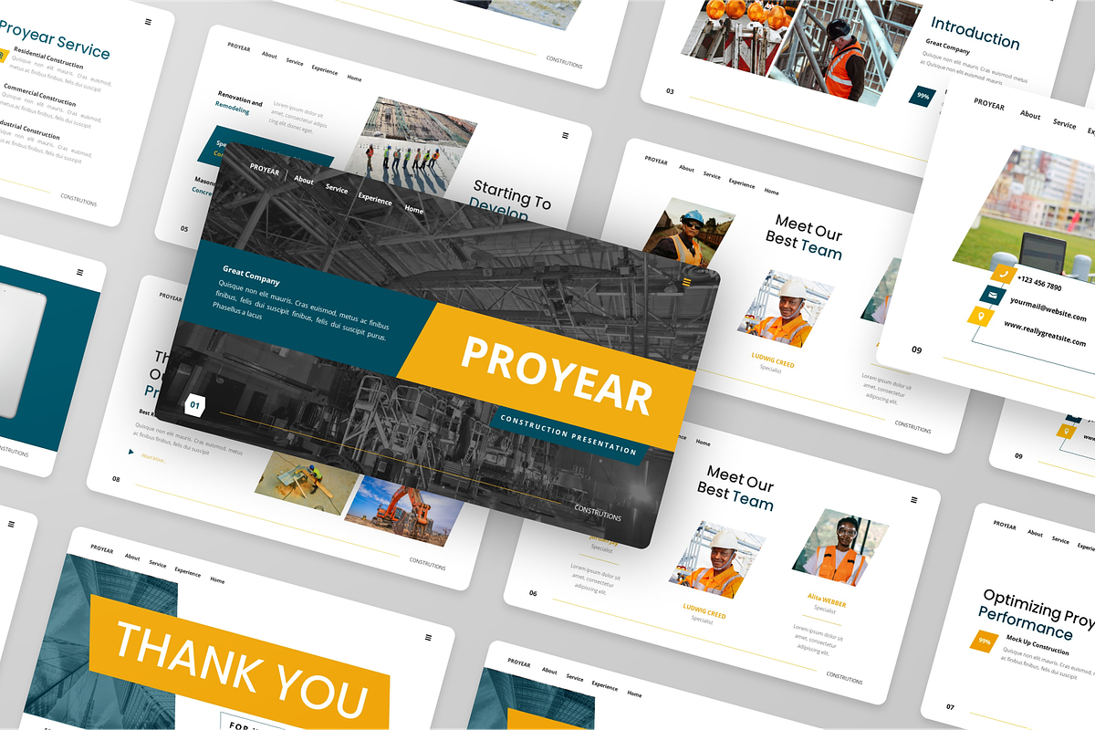 Construction Google Slide, a Presentation Template by Annora Studio (Photo 3 of 5)