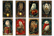 Christmas Owl Card PNG Sublimation, an Illustration by Dream Creation (Thumbnail 2 of 5)