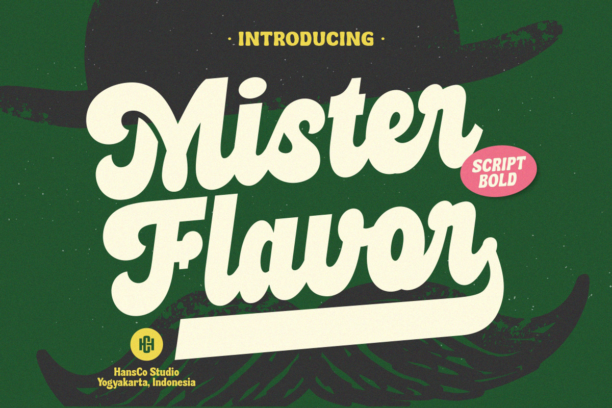 Mister Flavor Font, a Script Font by HansCo Studio (Photo 1 of 10)