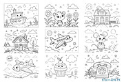 Big Kids Coloring Pages Bundle, an Education Illustration by Vaniuta_Art (Thumbnail 4 of 7)