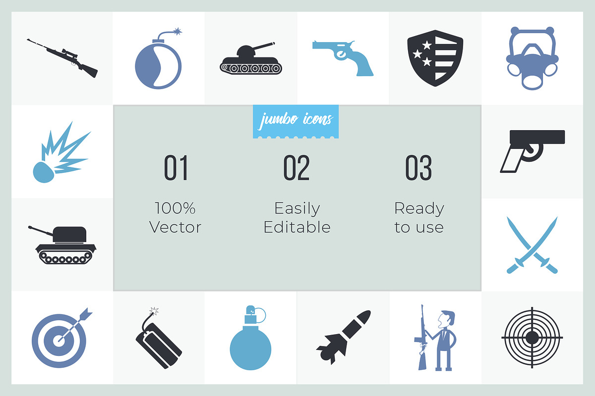 JI Gaming Weapons Glyph Icons V2, a Solid Icon by Jumbo Icons (Photo 2 of 4)