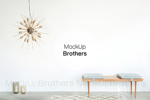 Mockup Stockphoto with gold lamp 183, a Print Template by MockUpBrothers